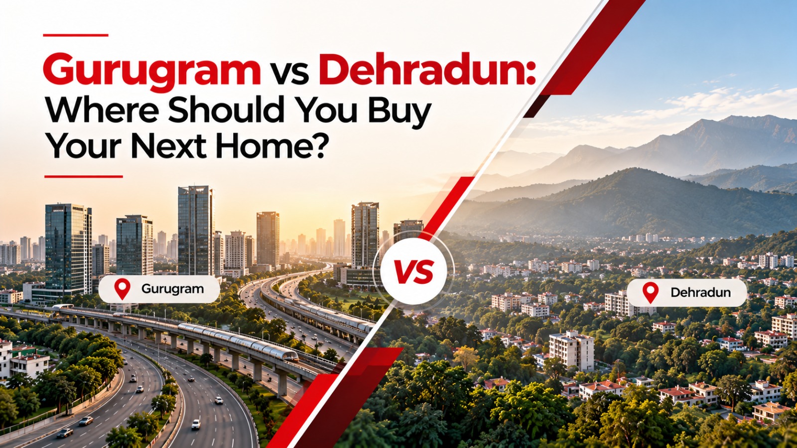 Gurugram vs Dehradun residential properties comparison for homebuyers