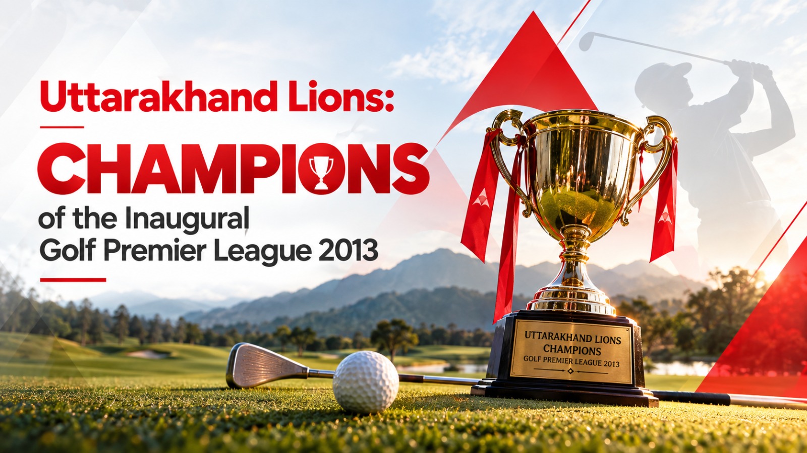 Uttarakhand Lions team celebrating their Golf Premier League 2013 victory at Aamby Valley